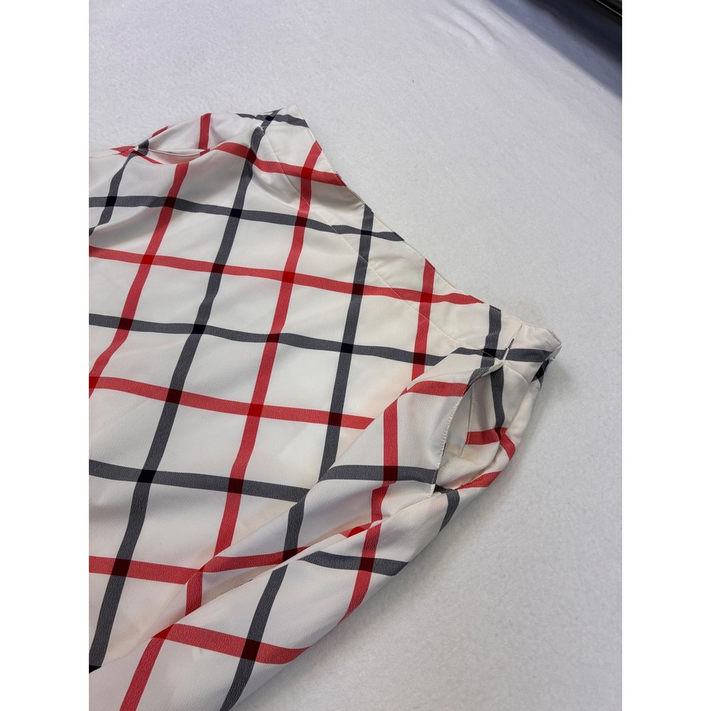 Lady Hagen Modern Golf Skort Preppy Old Money Plaid Pattern - 6 White Red Black - Picture 4 of 9